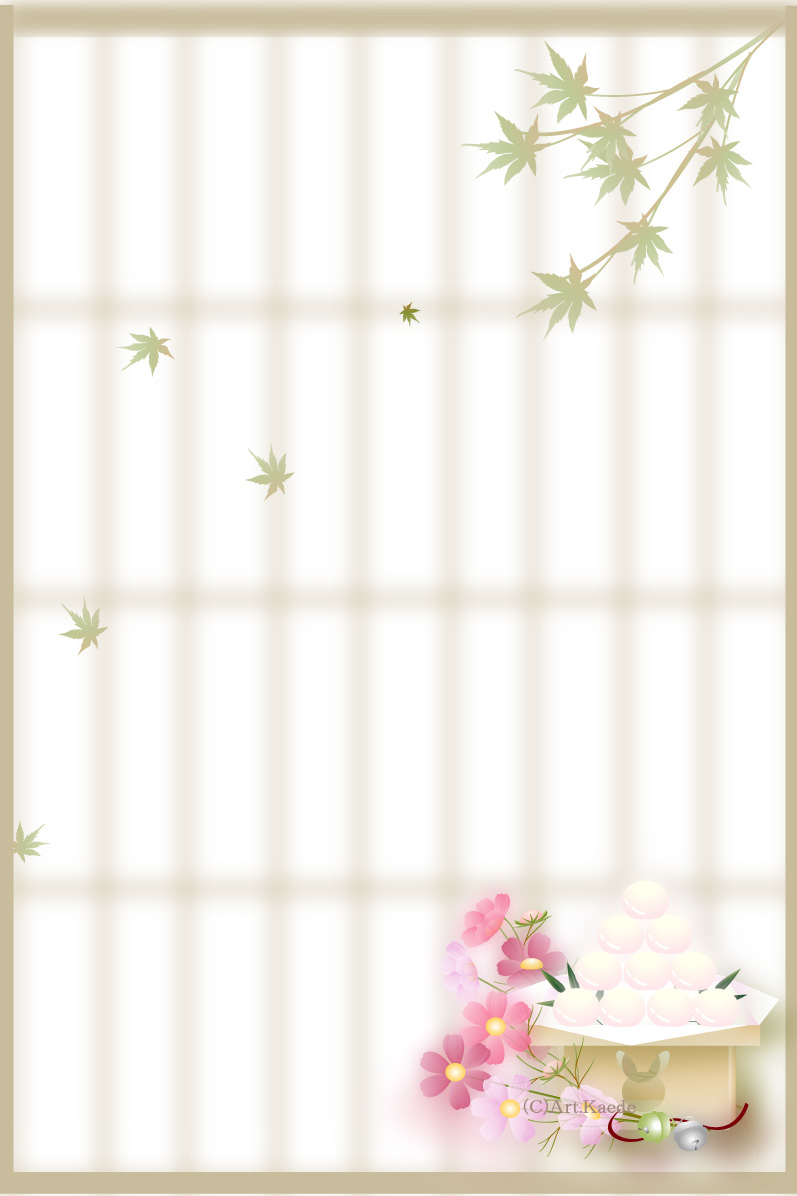 秋の花 コスモスハガキテンプレート Art Kaede花通信 秋の花 コスモスハガキテンプレート Art Kaede花通信