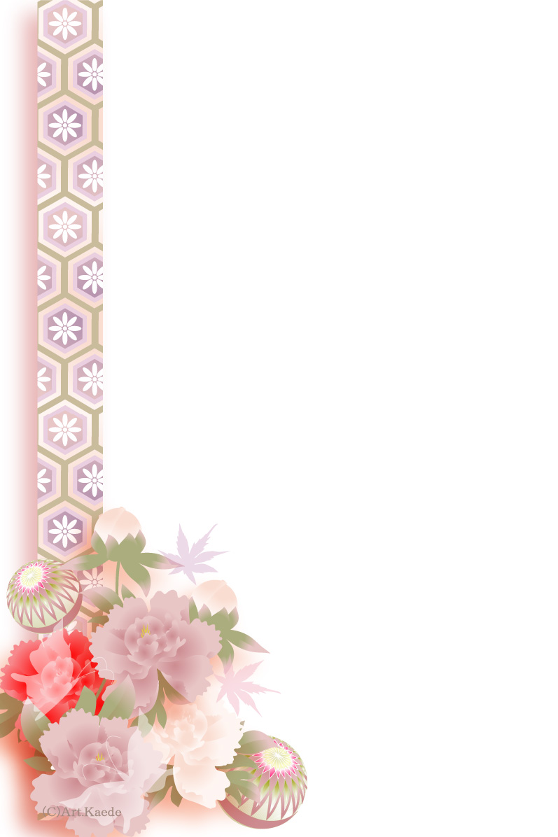 秋の花 コスモスハガキテンプレート Art Kaede花通信