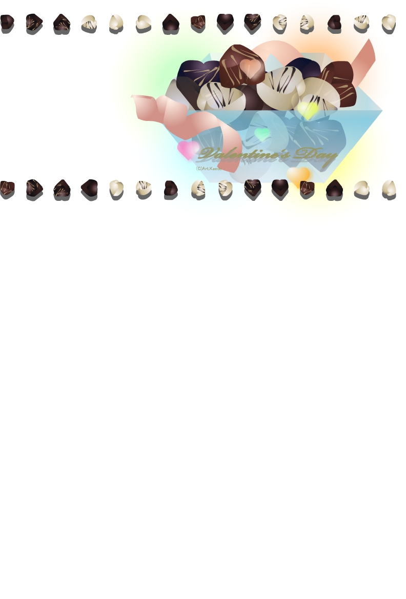 いっぱいのチョコとトリュフチョコのイラスト
