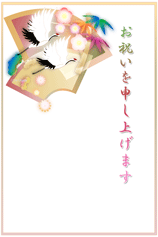 鶴と梅の花１
