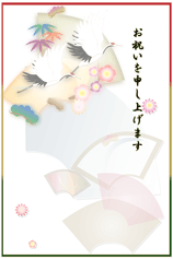 鶴と梅の花２