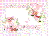 菊のピンク色の紋に菊と扇子のイラストのデスクトップ壁紙　ピンクの背景