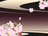 桜と扇子