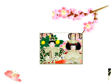 おひな様のイラストのデスクトップ壁紙