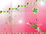 チューリップの花のイラストのデスクトップ壁紙