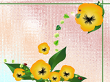 パンジーの花のイラストのデスクトップ壁紙