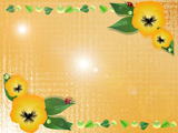 パンジーの花のイラストのデスクトップ壁紙