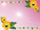 パンジーの花のイラストのデスクトップ壁紙