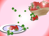 イチゴのイラストのデスクトップ壁紙
