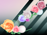 バラの花のイラストのデスクトップ壁紙