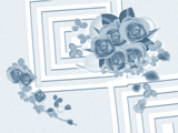 バラの花のイラストのデスクトップ壁紙