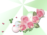 バラの花のイラストのデスクトップ壁紙