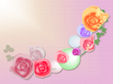 バラの花のイラストのデスクトップ壁紙