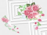 バラの花のイラストのデスクトップ壁紙