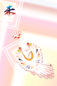 さるのイラストの年賀状テンプレート